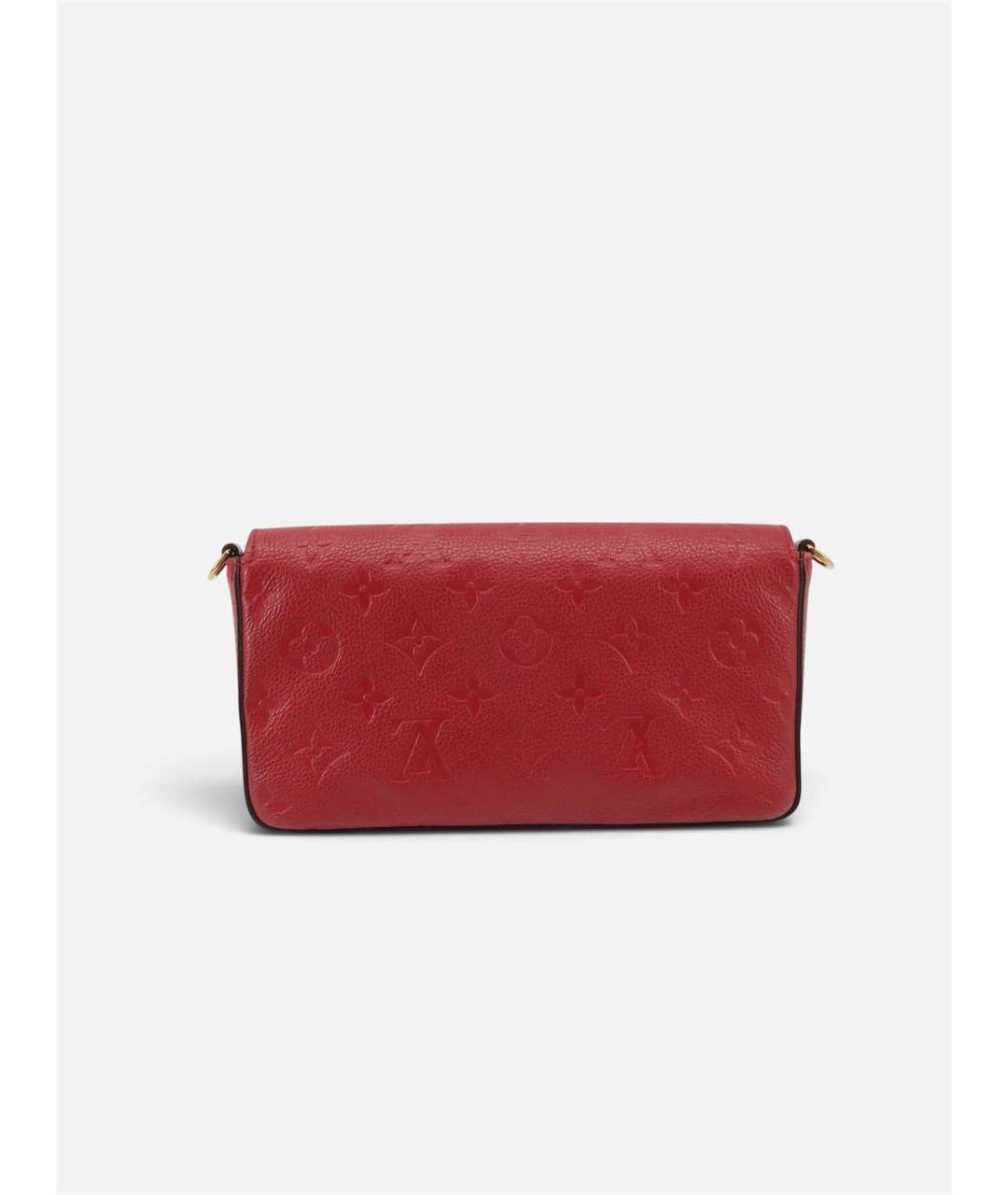 LOUIS VUITTON Красная кожаная сумка через плечо, фото 4