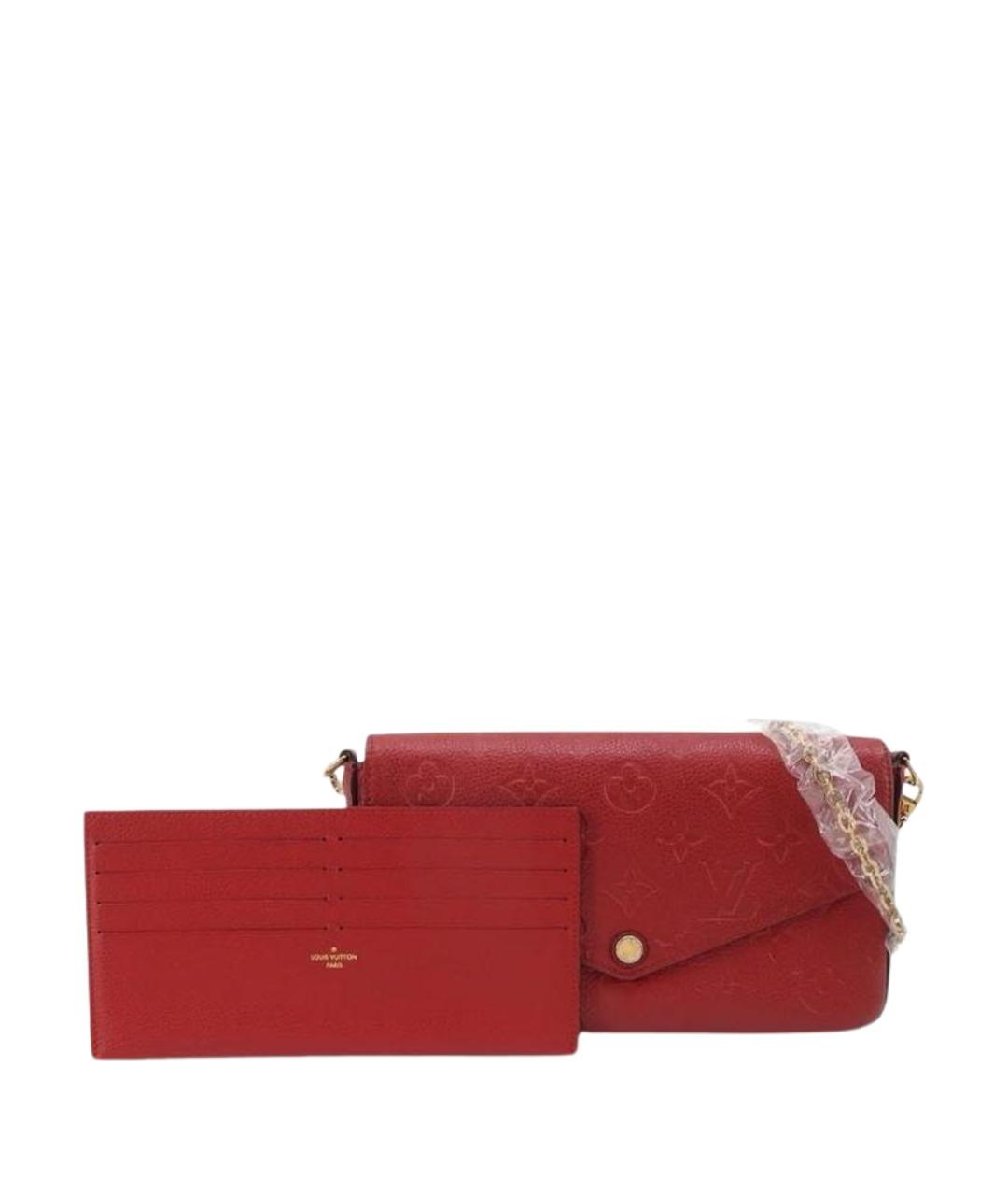 LOUIS VUITTON Красная кожаная сумка через плечо, фото 1
