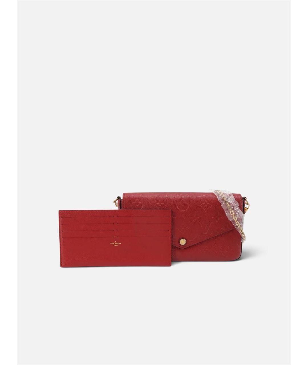 LOUIS VUITTON Красная кожаная сумка через плечо, фото 9