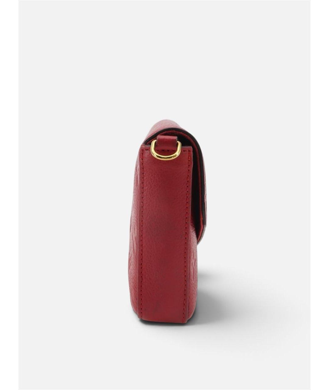 LOUIS VUITTON Красная кожаная сумка через плечо, фото 5