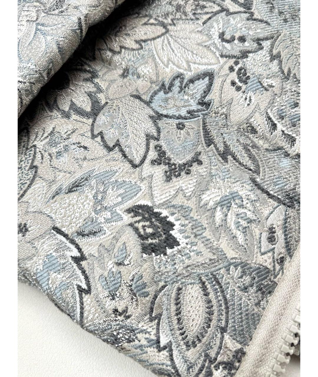 MONCLER Серебряная атласная куртка, фото 4