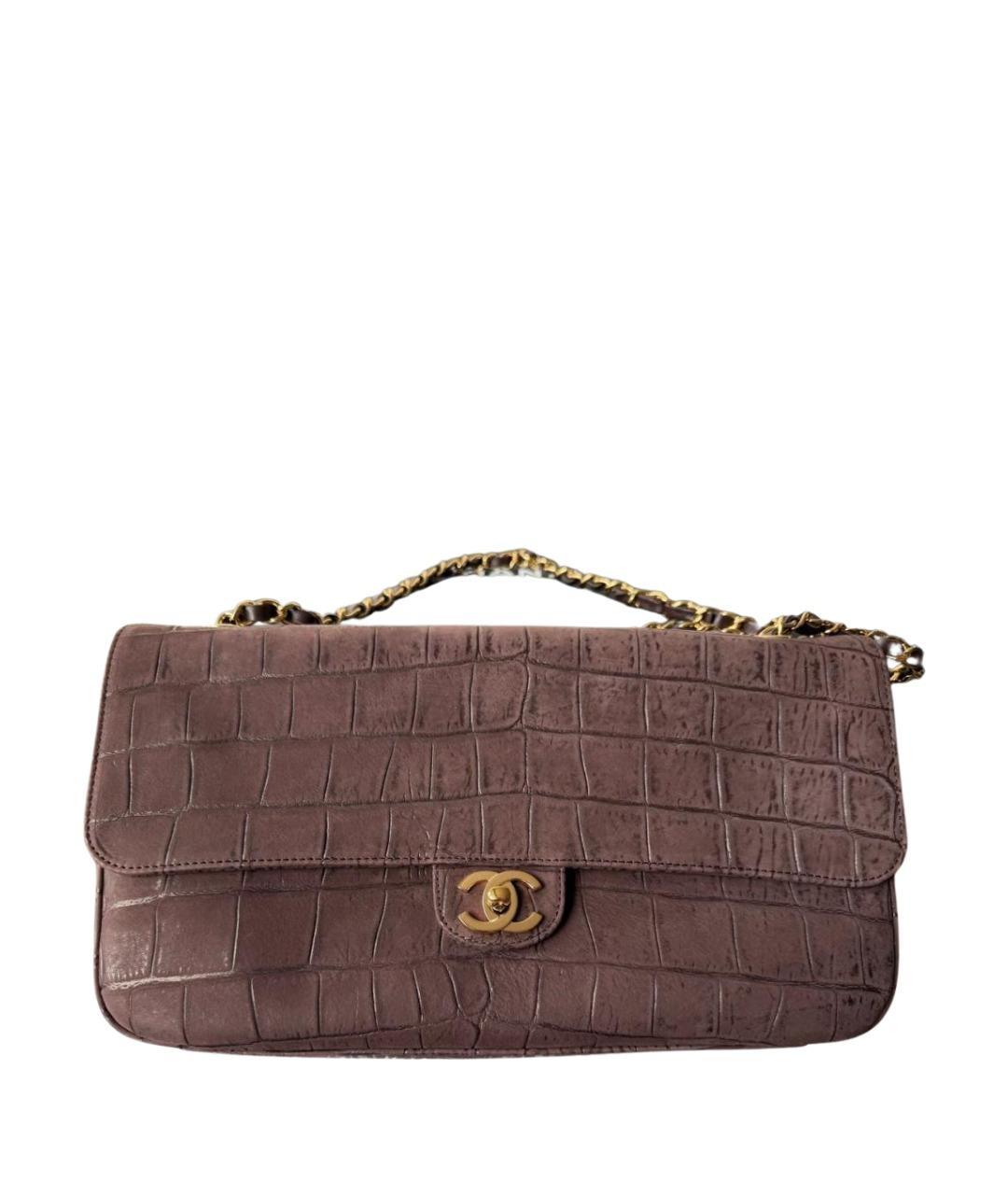 CHANEL Коричневая замшевая сумка через плечо, фото 1