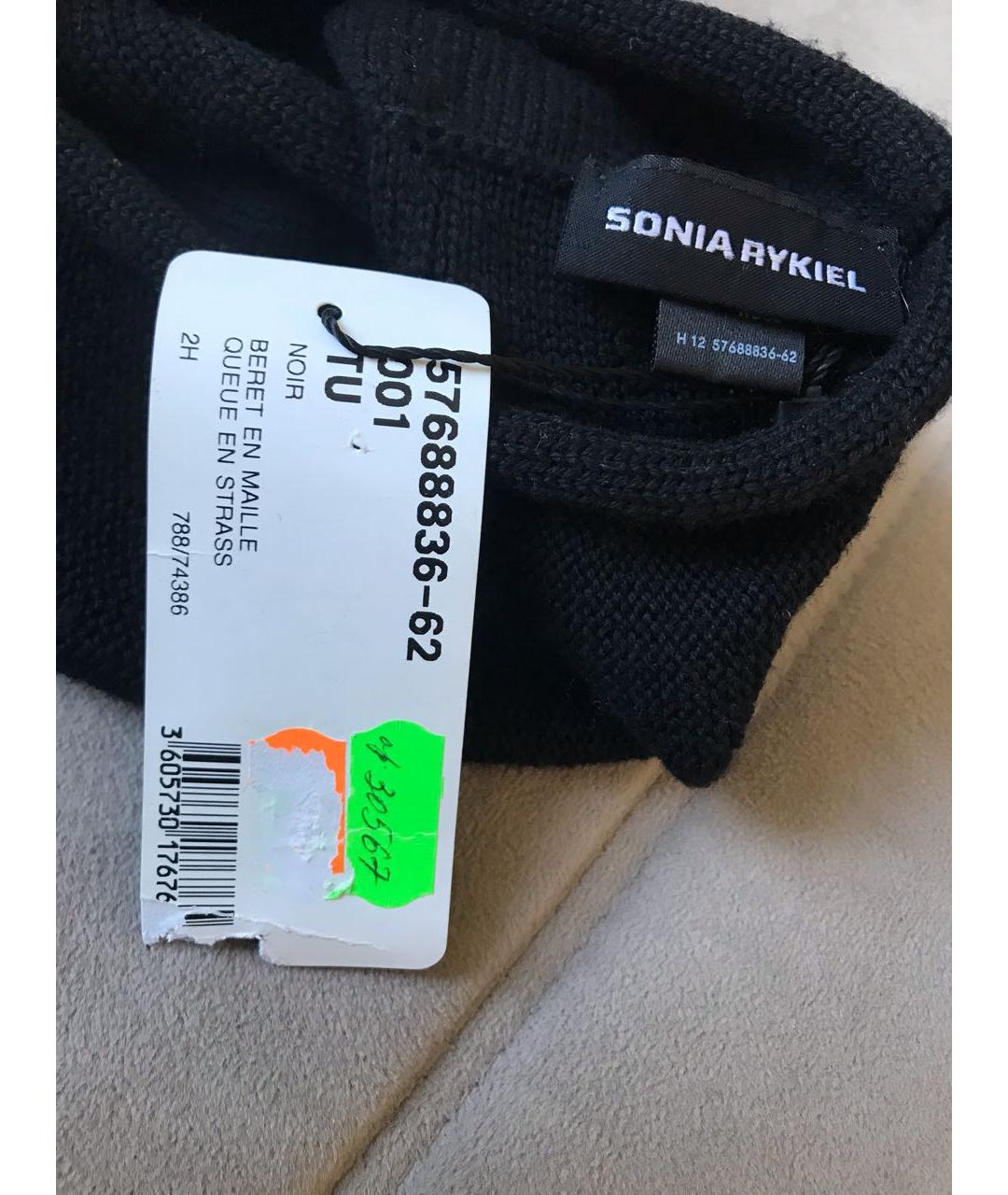SONIA RYKIEL Черная шерстяная шапка, фото 4