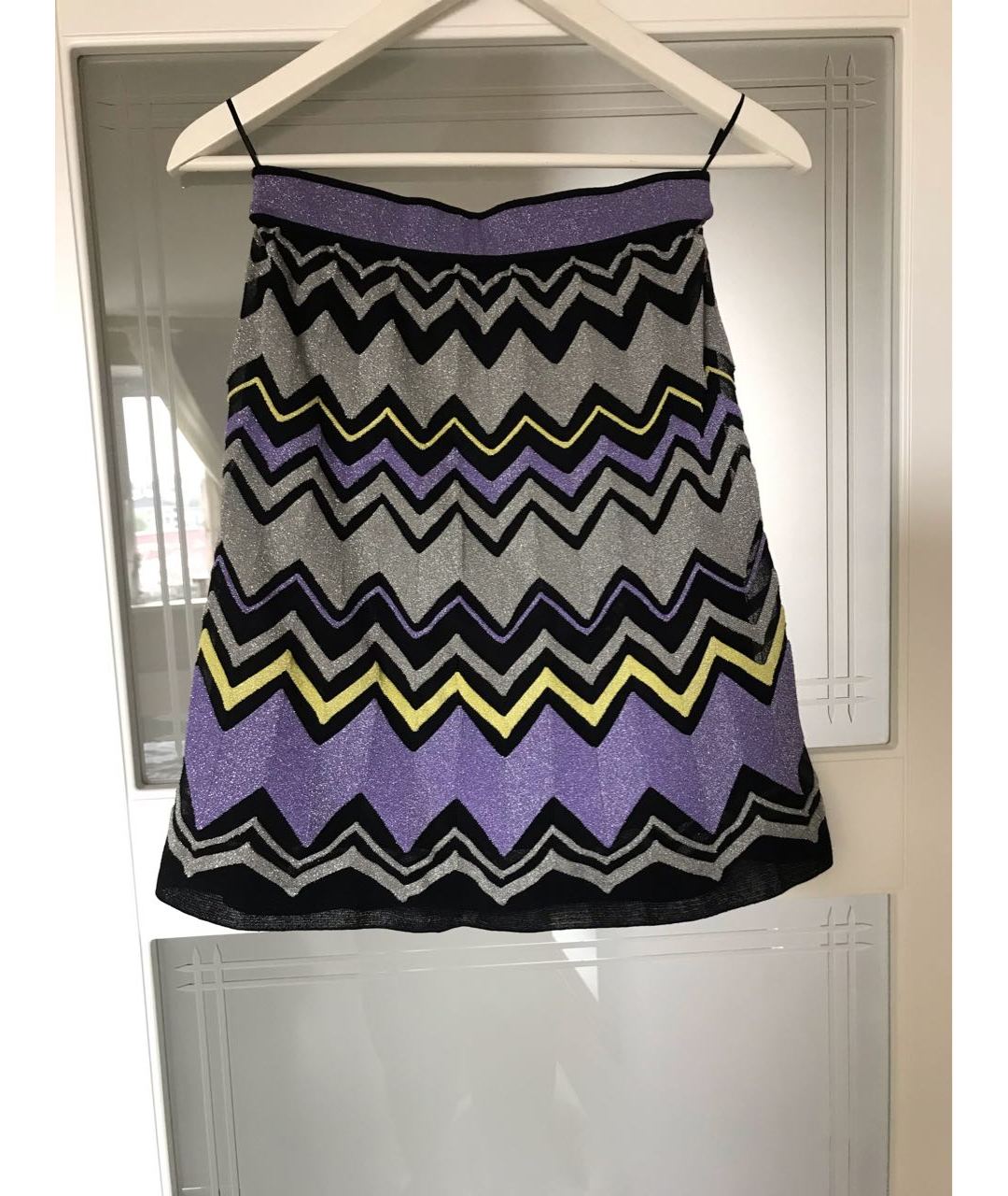 M MISSONI Фиолетовая полиамидовая юбка мини, фото 6
