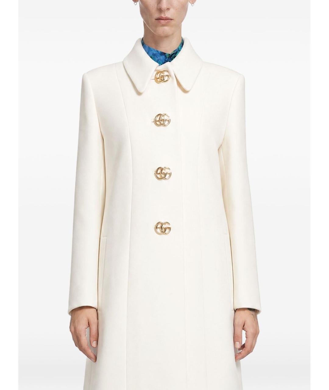 GUCCI Белое шерстяное пальто, фото 2