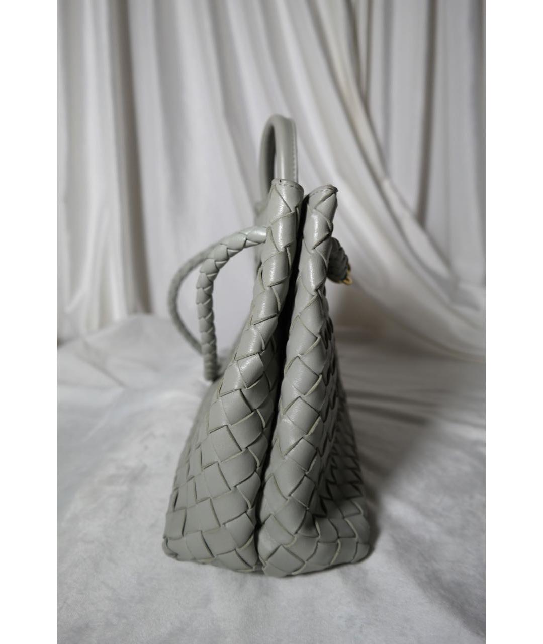 BOTTEGA VENETA Голубая кожаная сумка через плечо, фото 3