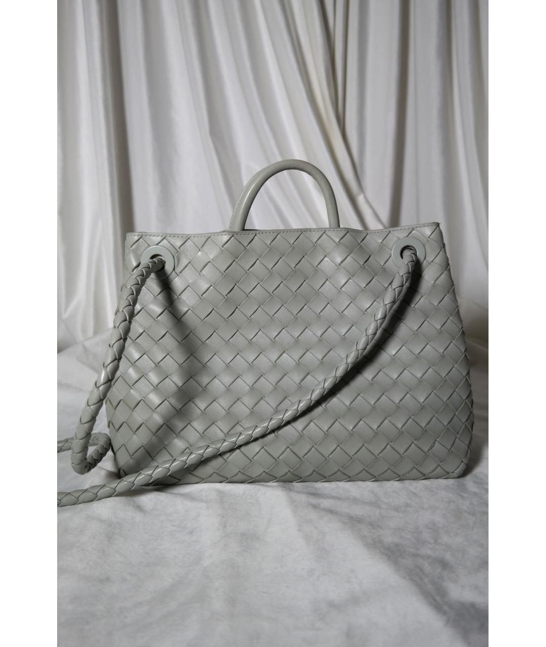 BOTTEGA VENETA Голубая кожаная сумка через плечо, фото 4