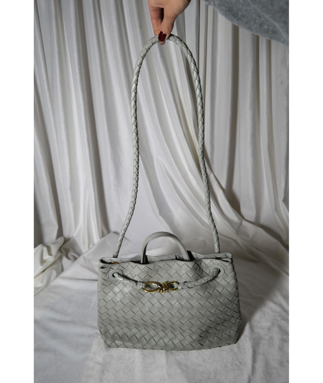 BOTTEGA VENETA Голубая кожаная сумка через плечо, фото 2