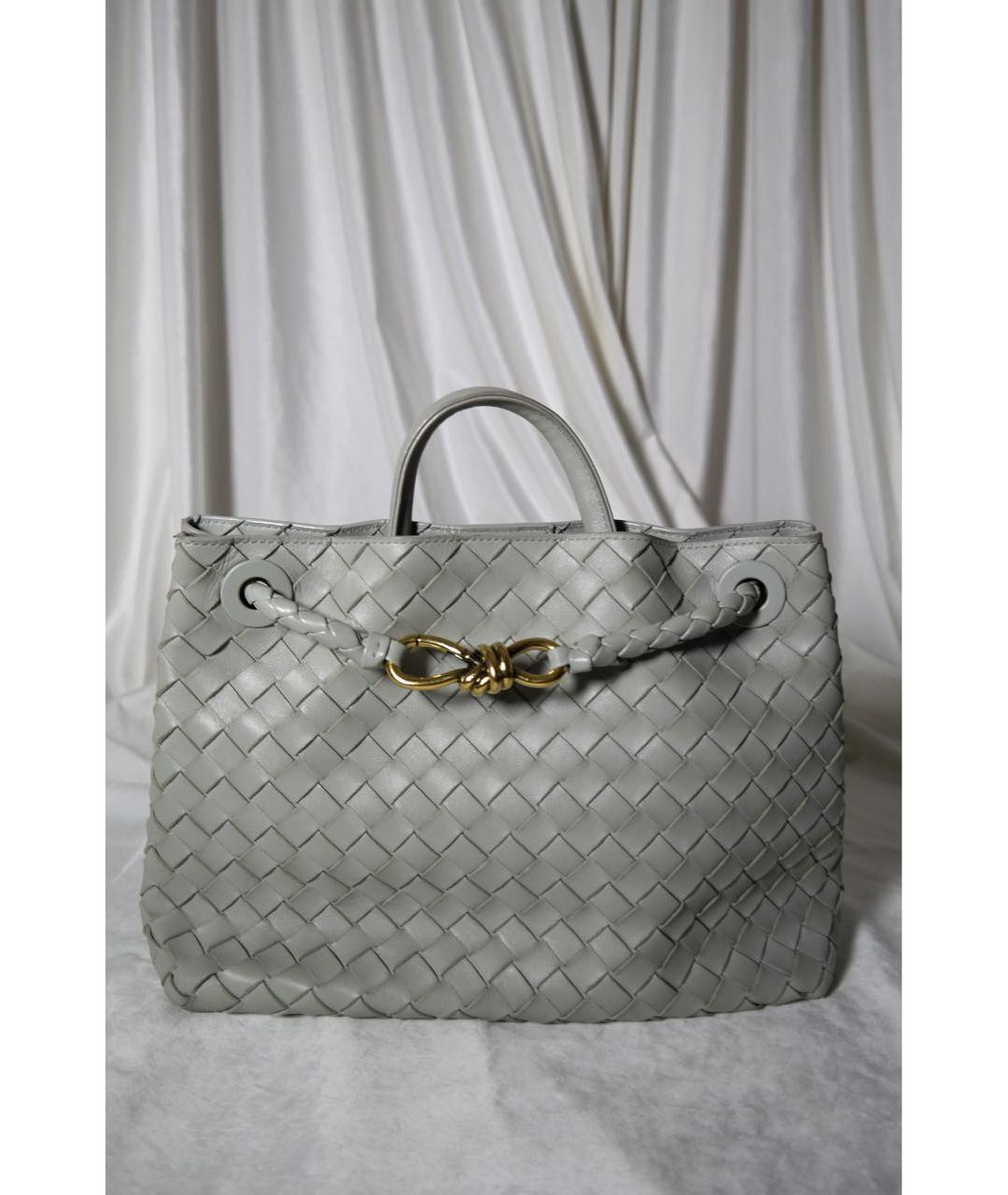 BOTTEGA VENETA Голубая кожаная сумка через плечо, фото 9