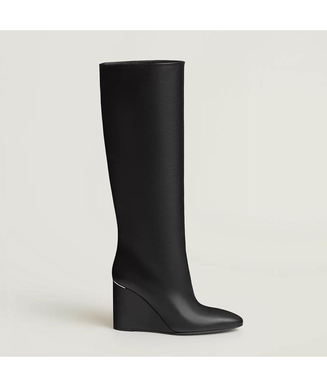 HERMES Черные кожаные сапоги, фото 6