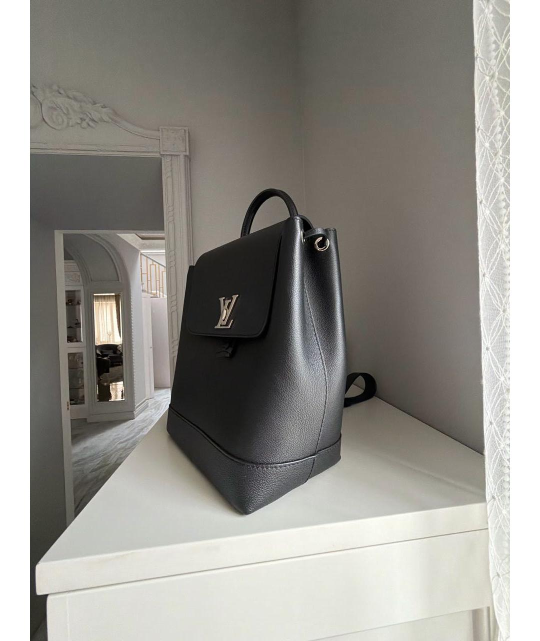 LOUIS VUITTON Черный кожаный рюкзак, фото 5