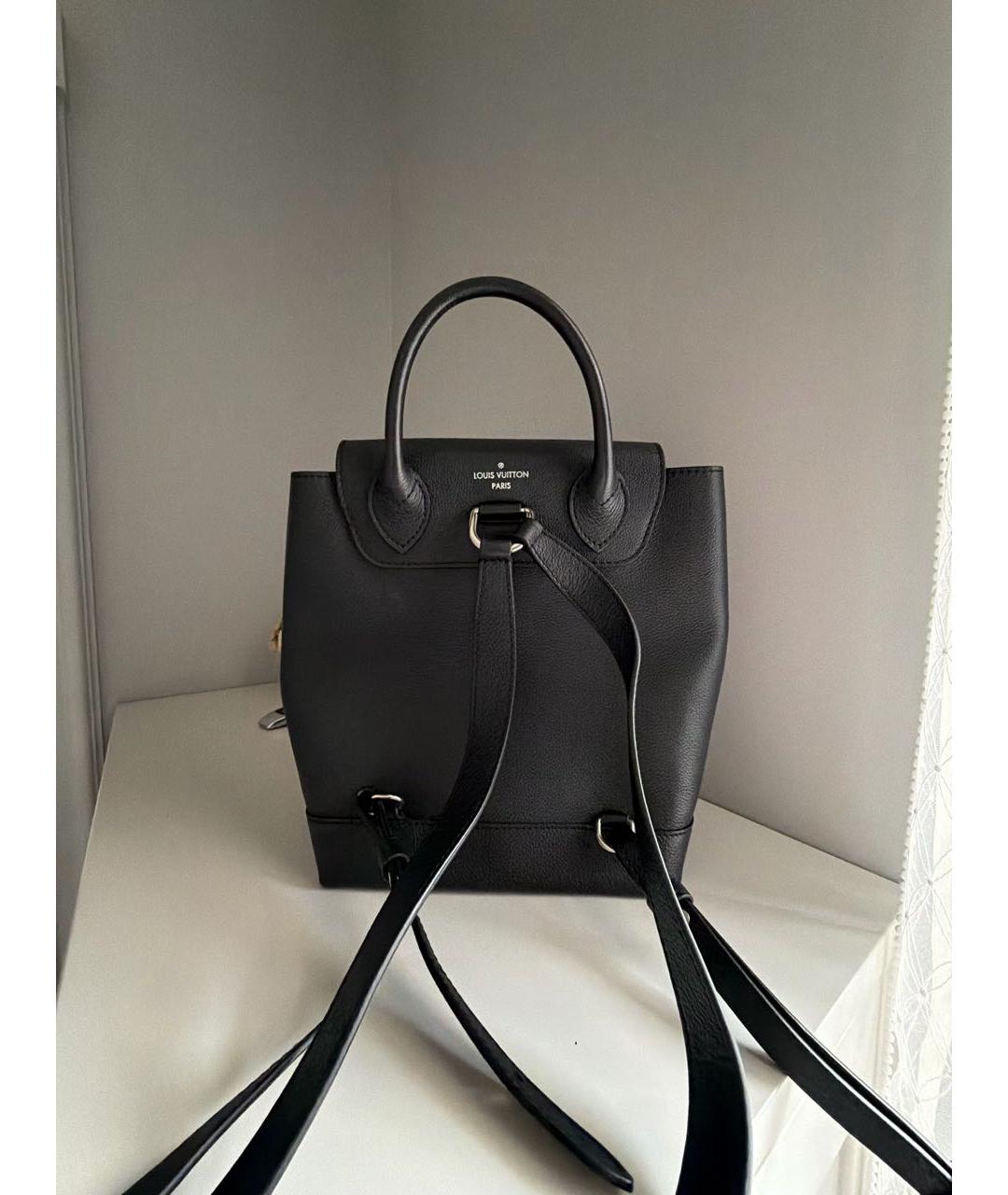 LOUIS VUITTON Черный кожаный рюкзак, фото 3