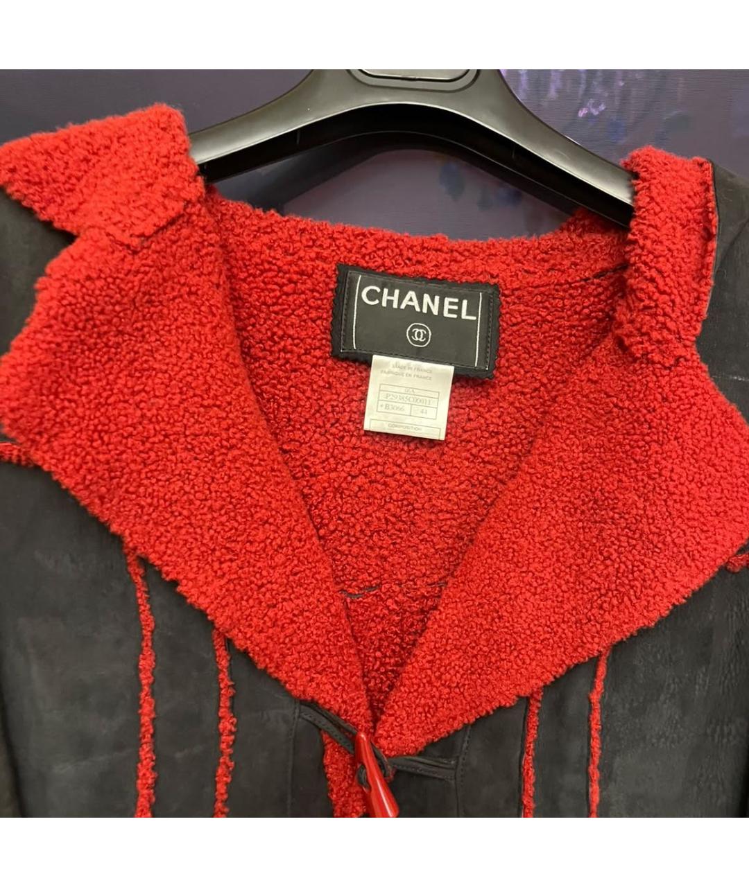 CHANEL Темно-синяя замшевая дубленка, фото 4