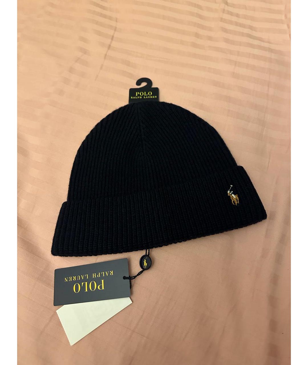 POLO RALPH LAUREN Темно-синяя шерстяная шапка, фото 3