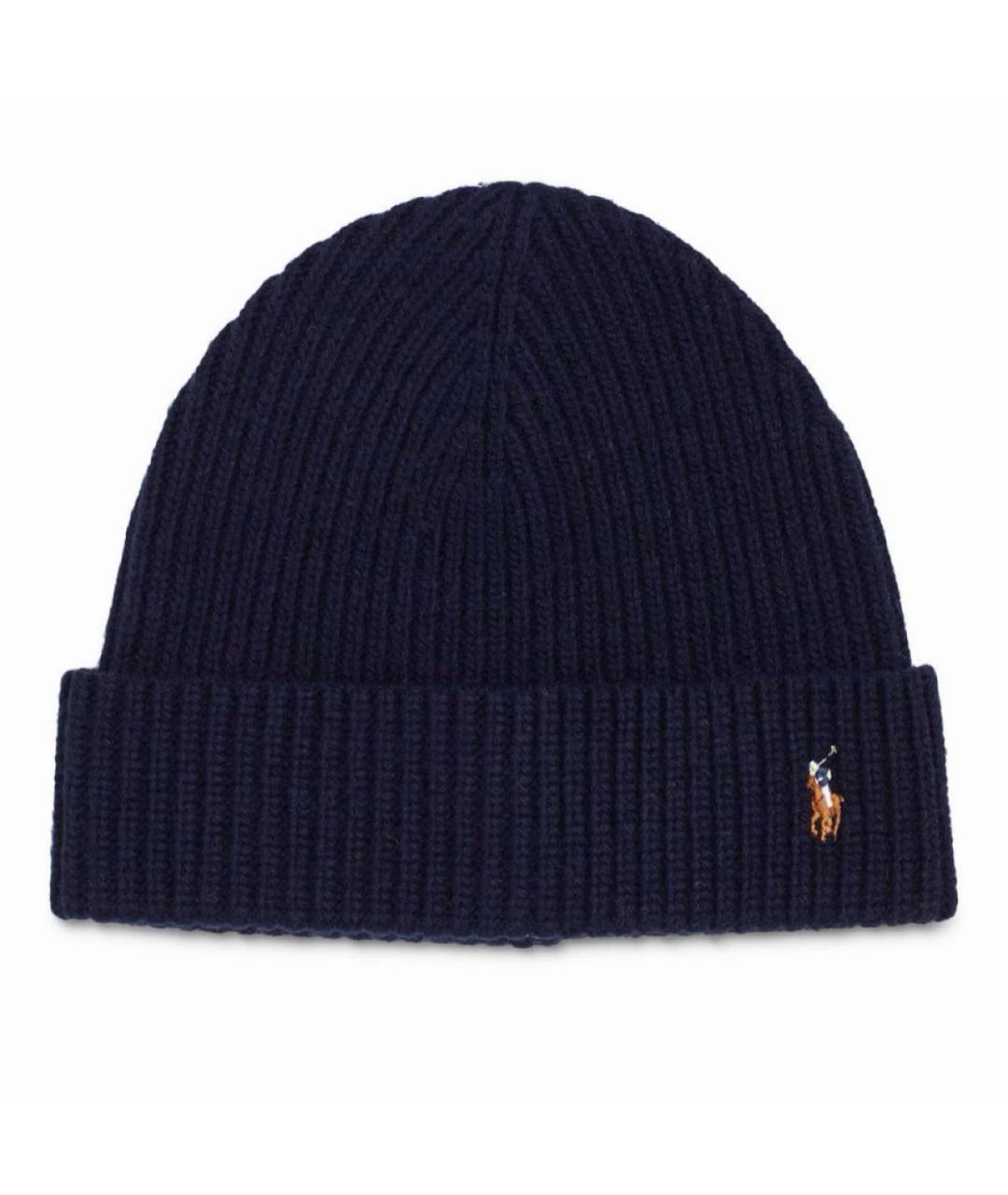 POLO RALPH LAUREN Темно-синяя шерстяная шапка, фото 4
