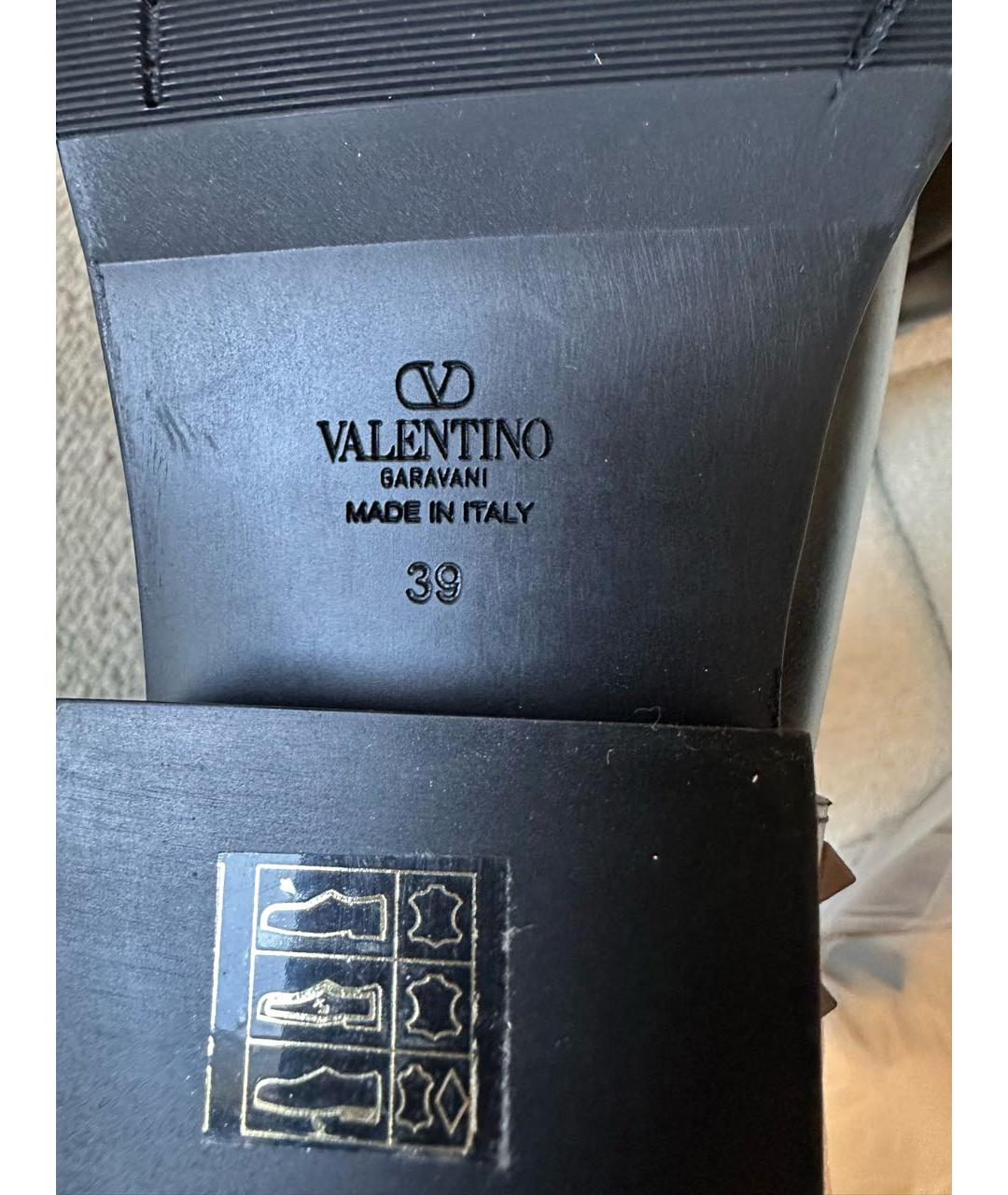 VALENTINO Черные кожаные сапоги, фото 7