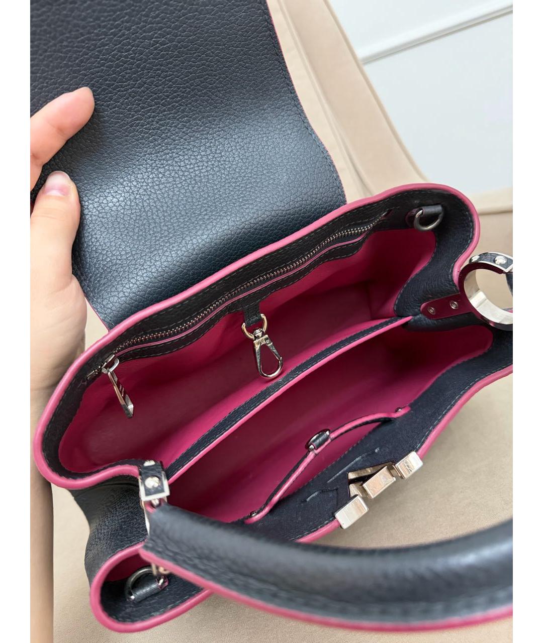 LOUIS VUITTON Темно-синяя кожаная сумка через плечо, фото 3