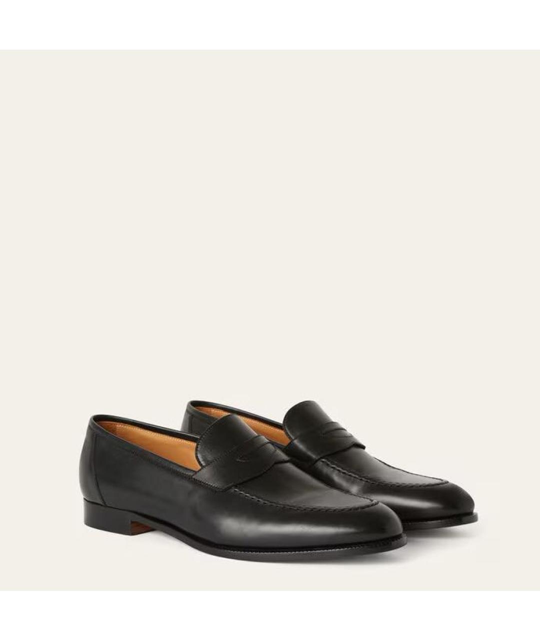 LORO PIANA Черные кожаные лоферы, фото 2