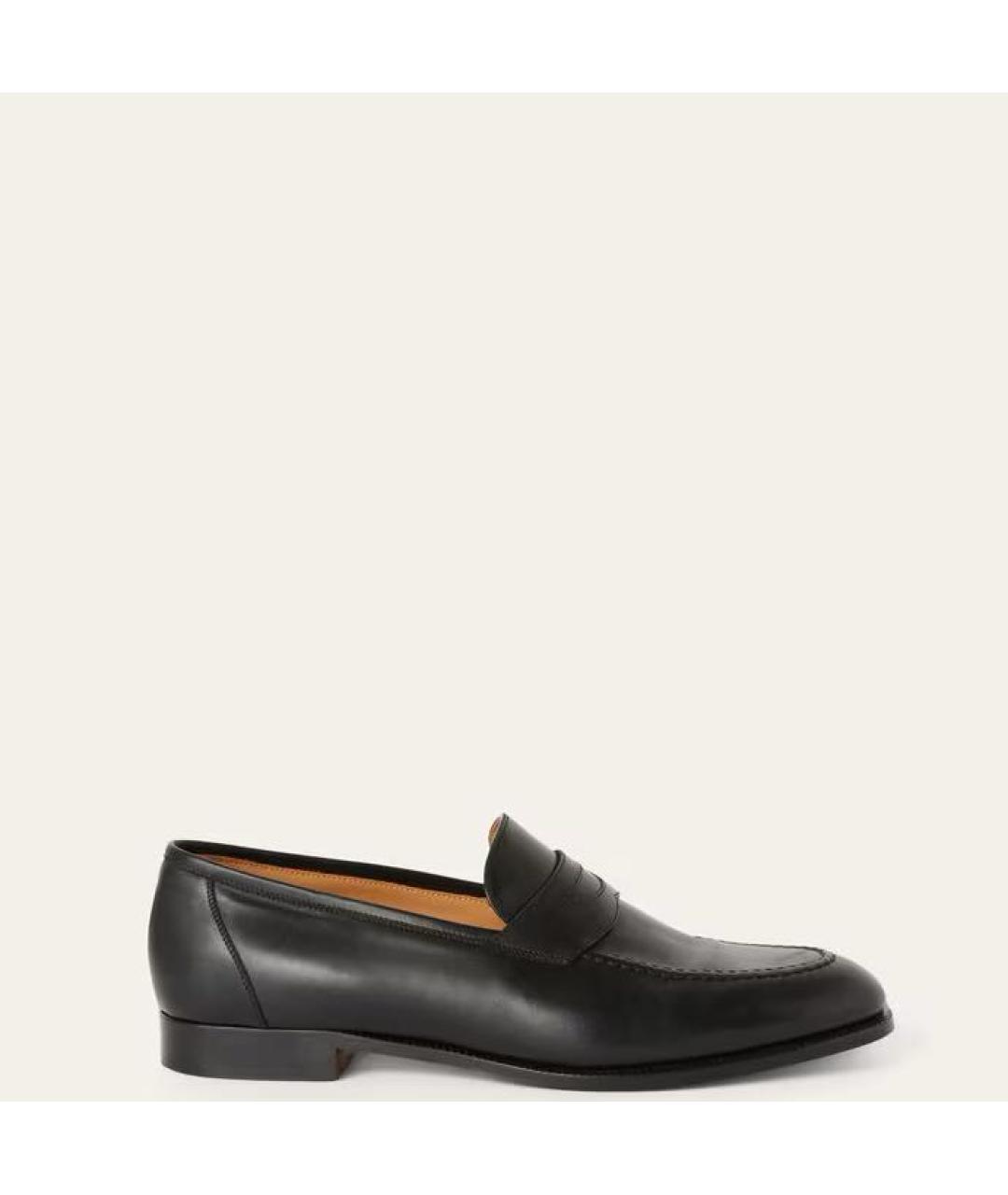 LORO PIANA Черные кожаные лоферы, фото 7