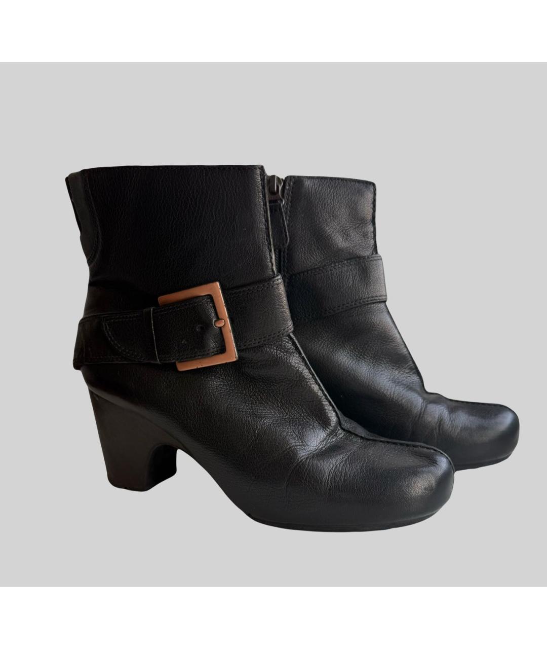 CLARKS Черные кожаные сапоги, фото 8