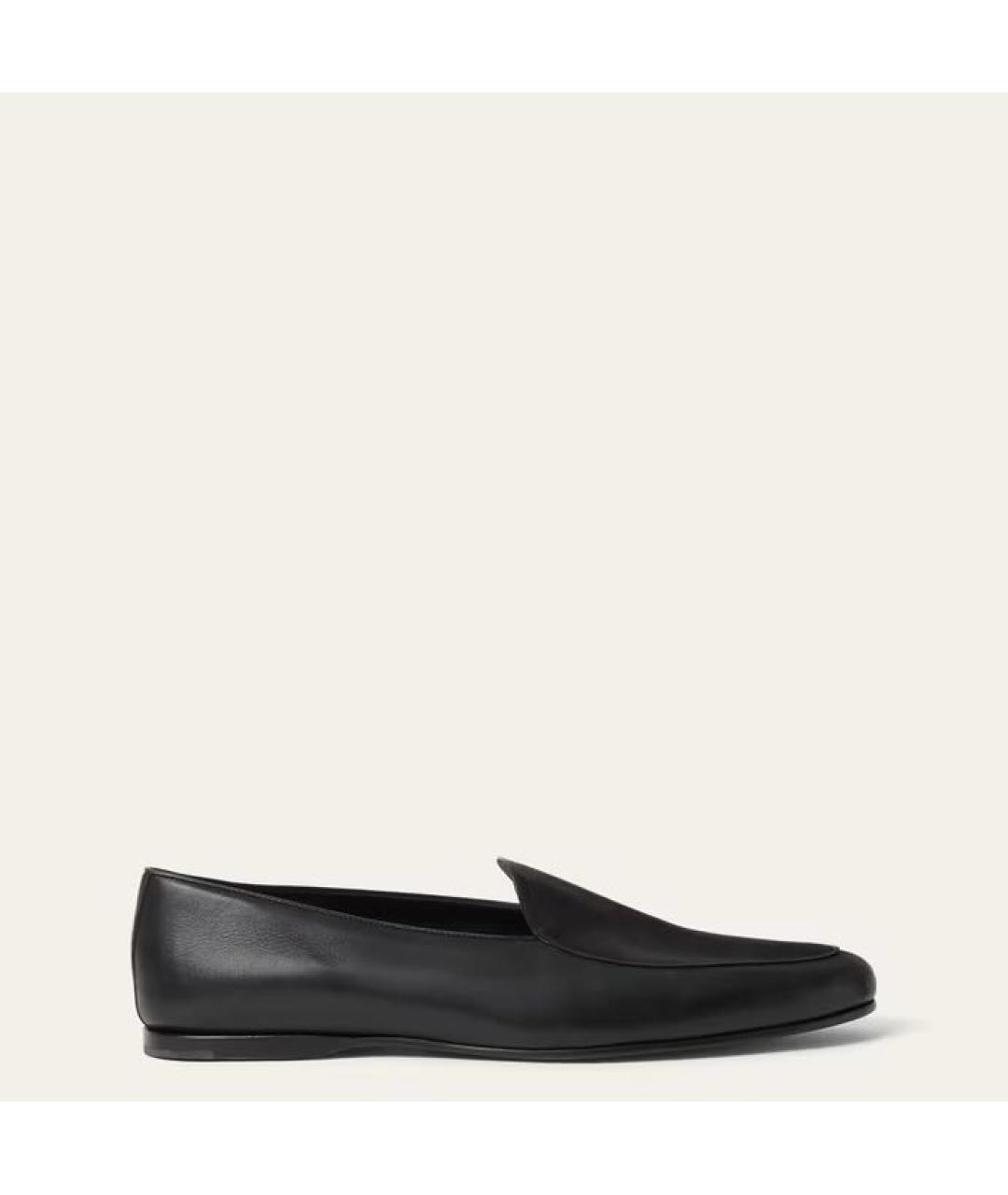LORO PIANA Черные кожаные лоферы, фото 7