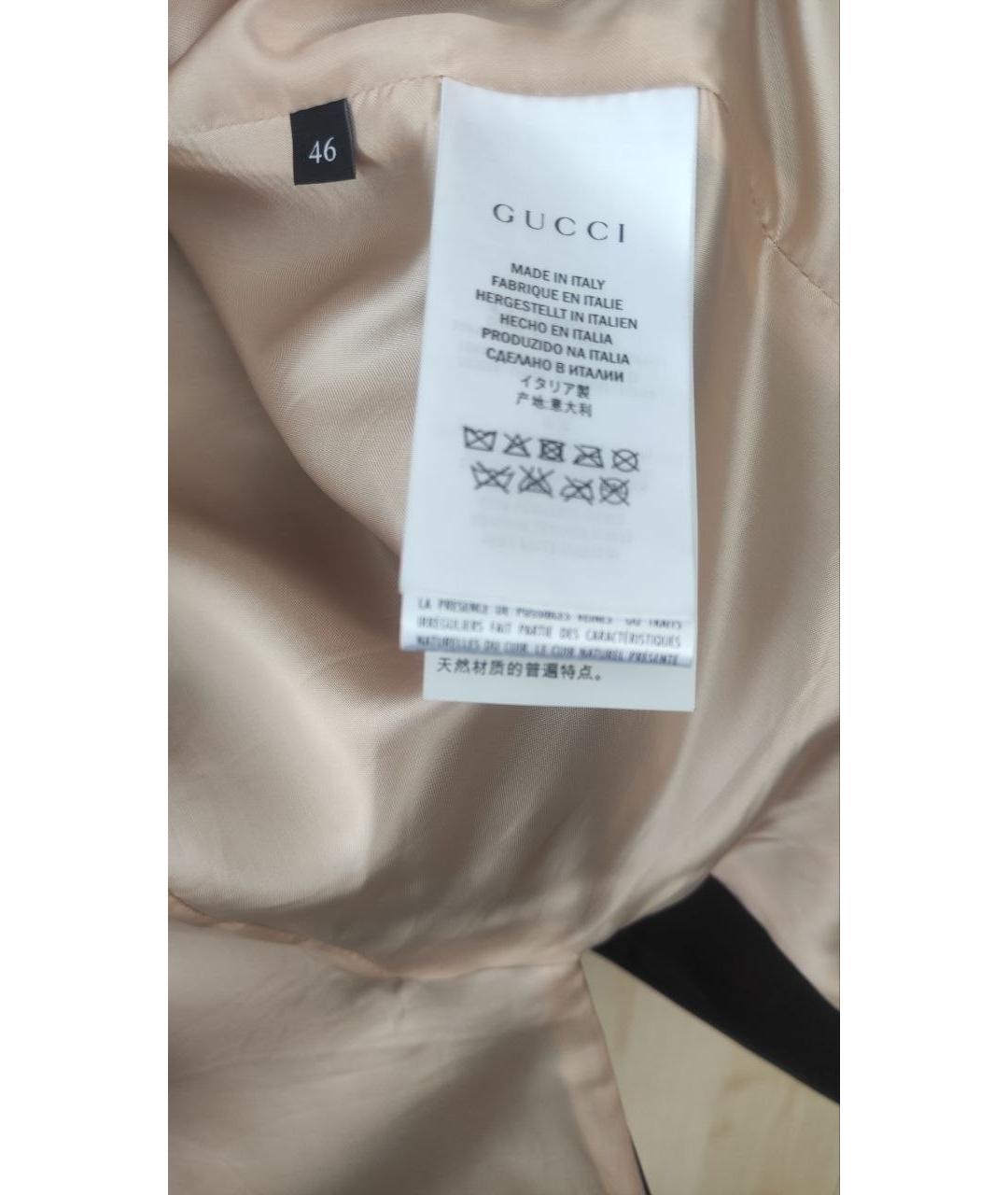 GUCCI Бордовый кожаный пиджак, фото 5