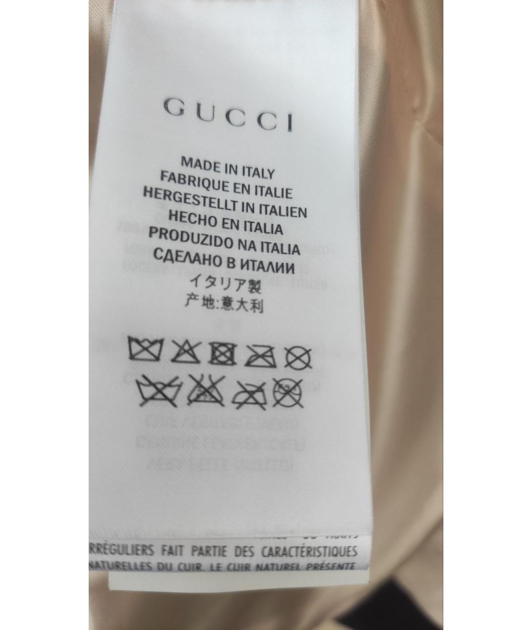 GUCCI Бордовый кожаный пиджак, фото 8