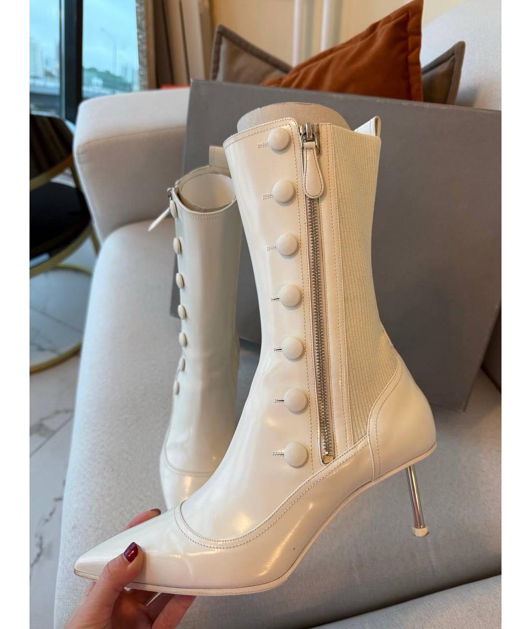 ALEXANDER MCQUEEN Белые сапоги, фото 5