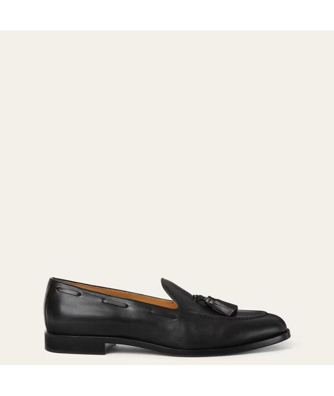 LORO PIANA Черные кожаные лоферы, фото 8