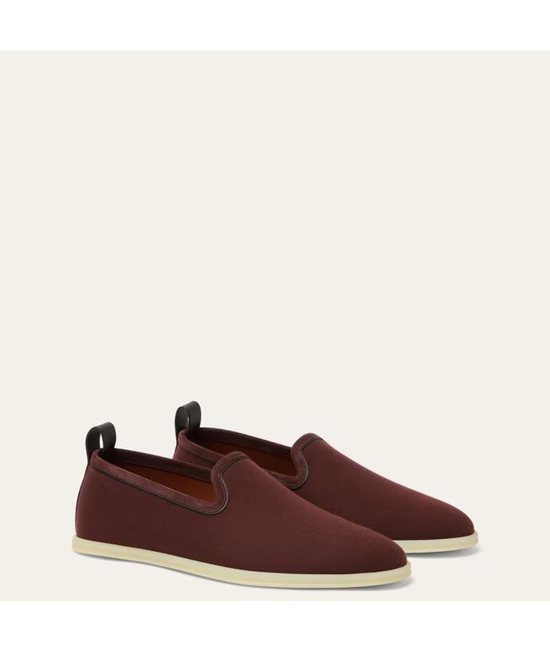LORO PIANA Бордовые лоферы, фото 2