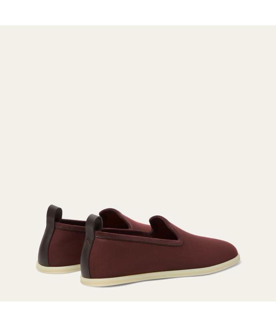 LORO PIANA Бордовые лоферы, фото 3