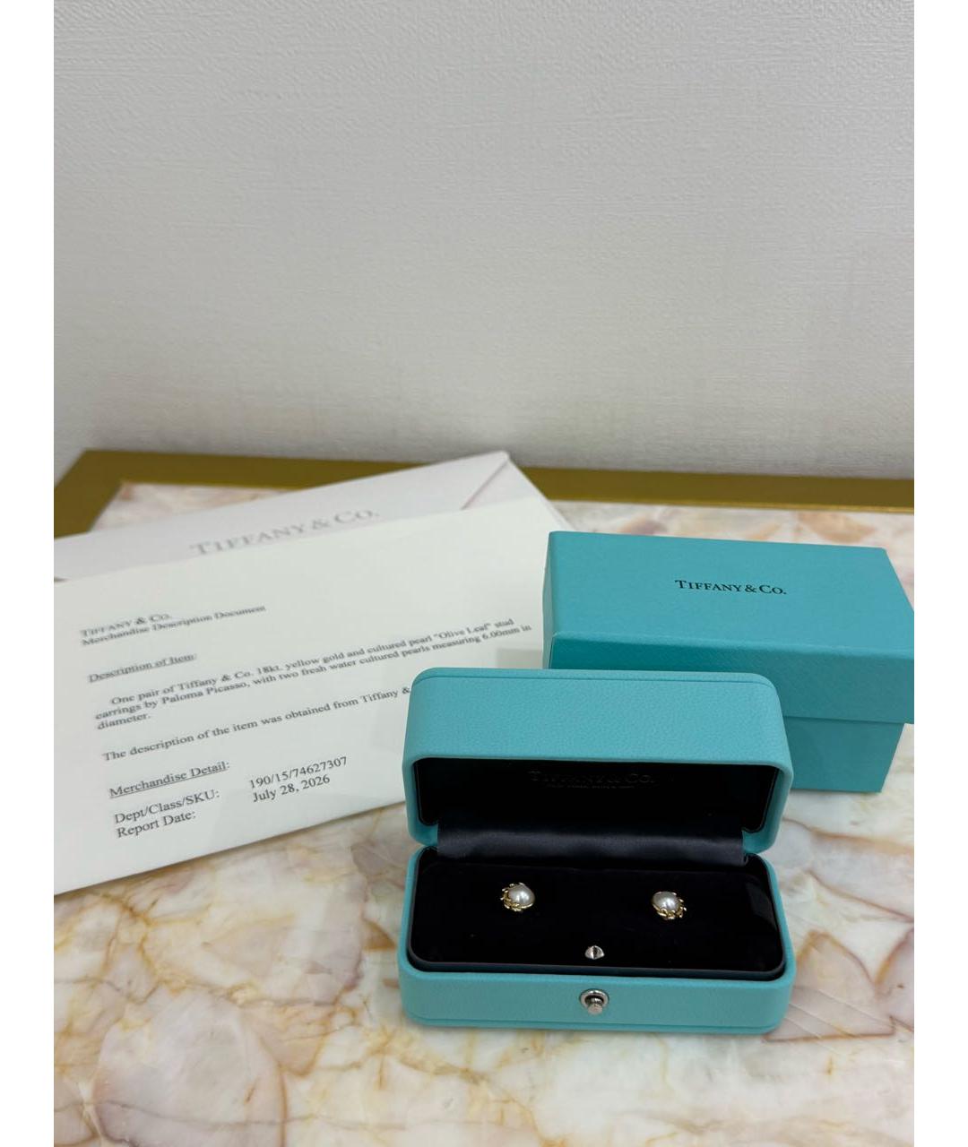 TIFFANY&CO Золотые серьги из желтого золота, фото 3