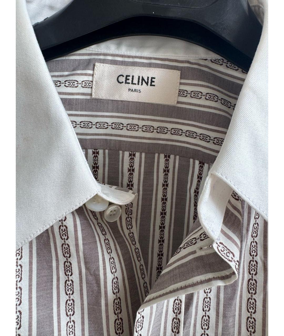 CELINE Бежевая хлопковая рубашка, фото 6