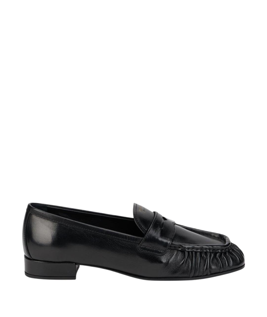 PRADA Черные кожаные лоферы, фото 1