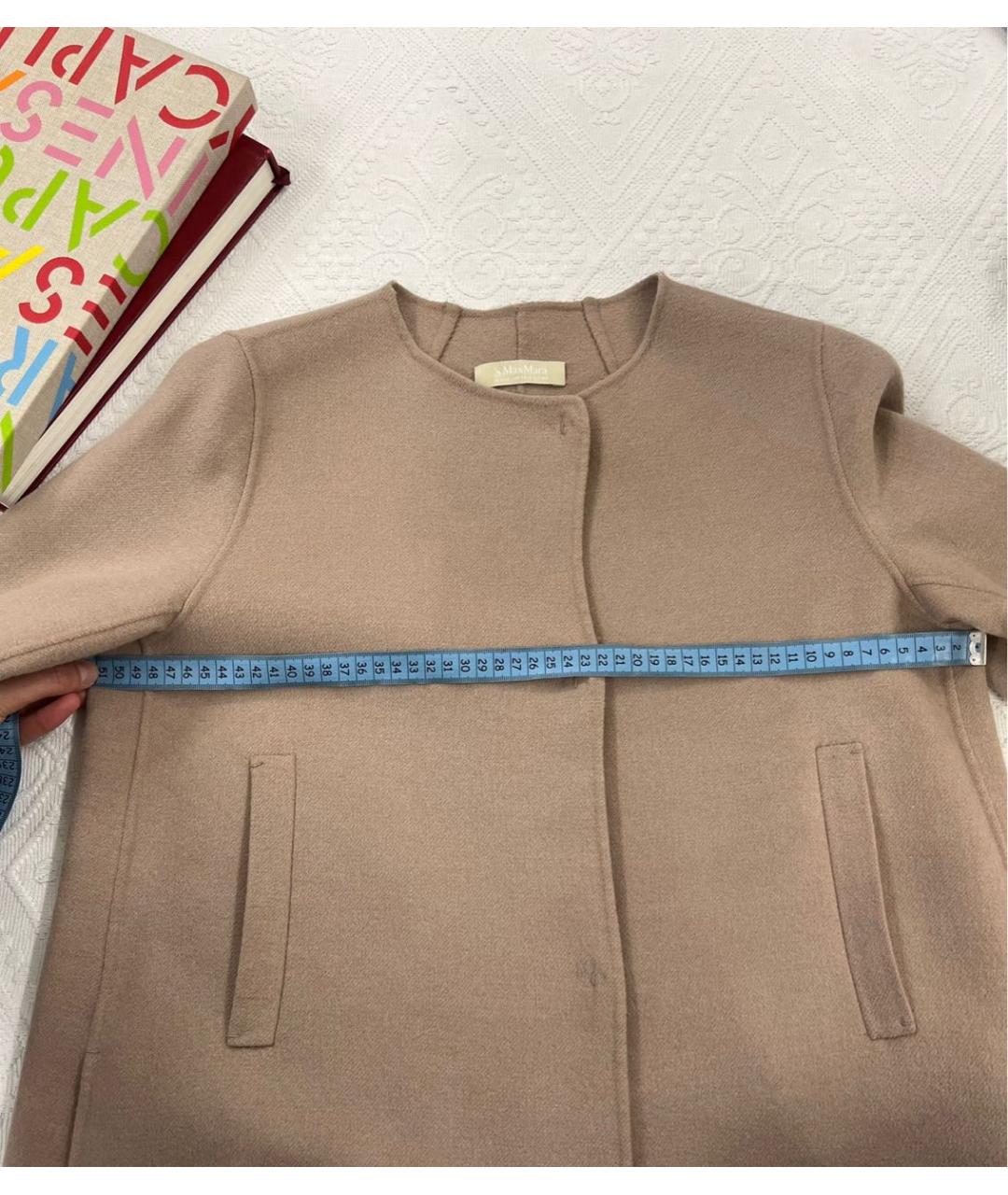 'S MAX MARA Бежевое пальто, фото 5