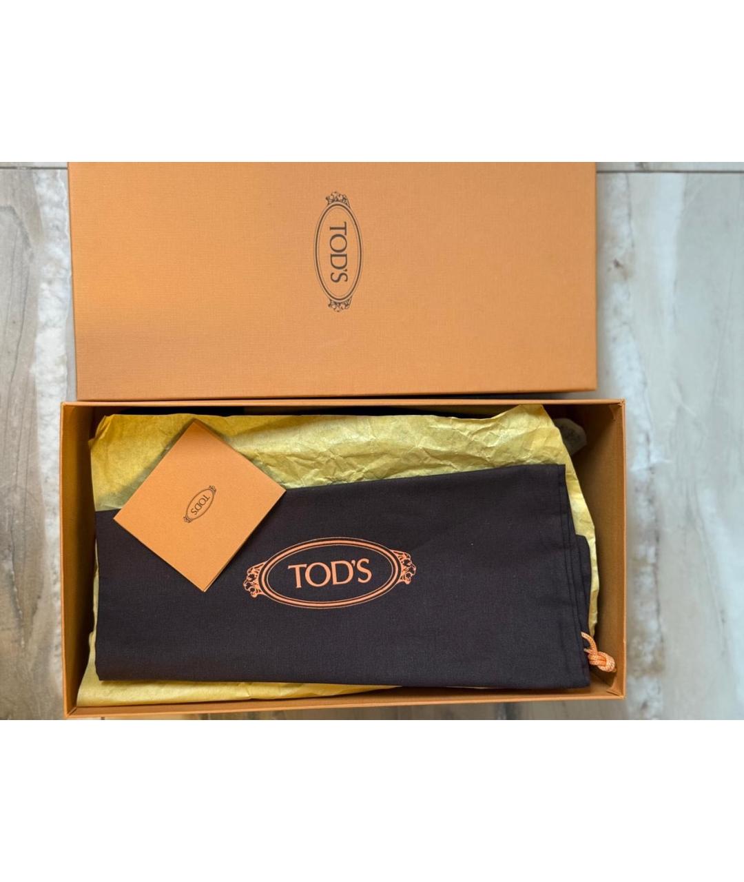 TOD'S Черные кожаные туфли, фото 5