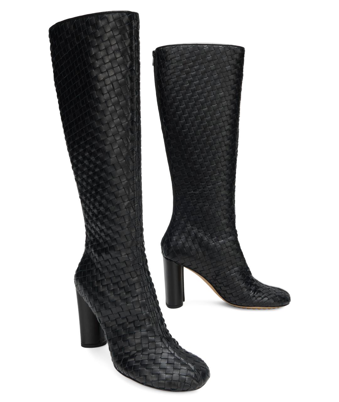 BOTTEGA VENETA Черные кожаные сапоги, фото 3
