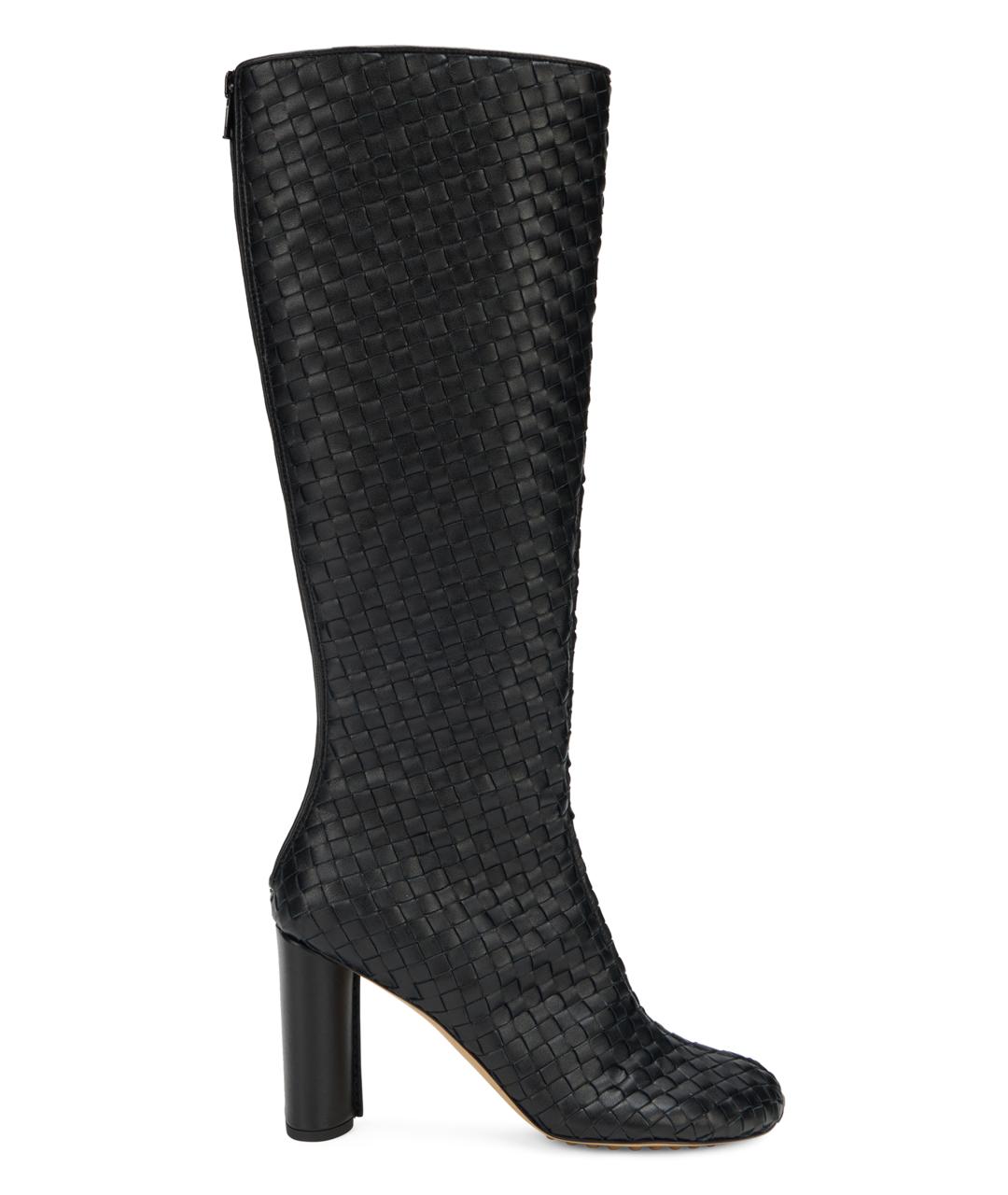 BOTTEGA VENETA Черные кожаные сапоги, фото 1
