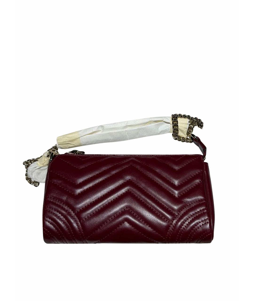 GUCCI Бордовая кожаная сумка через плечо, фото 1