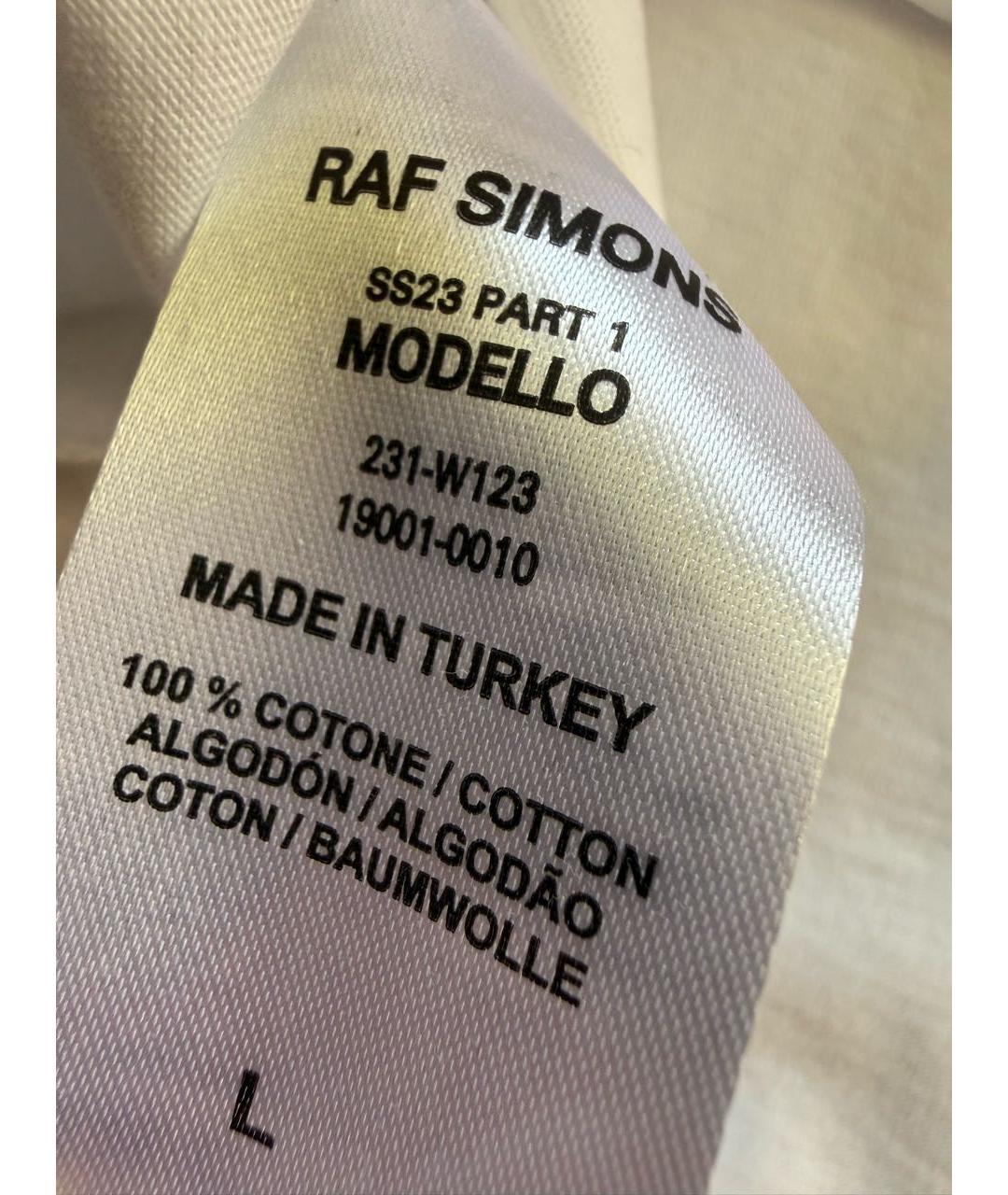RAF SIMONS Белая хлопковая майка, фото 4