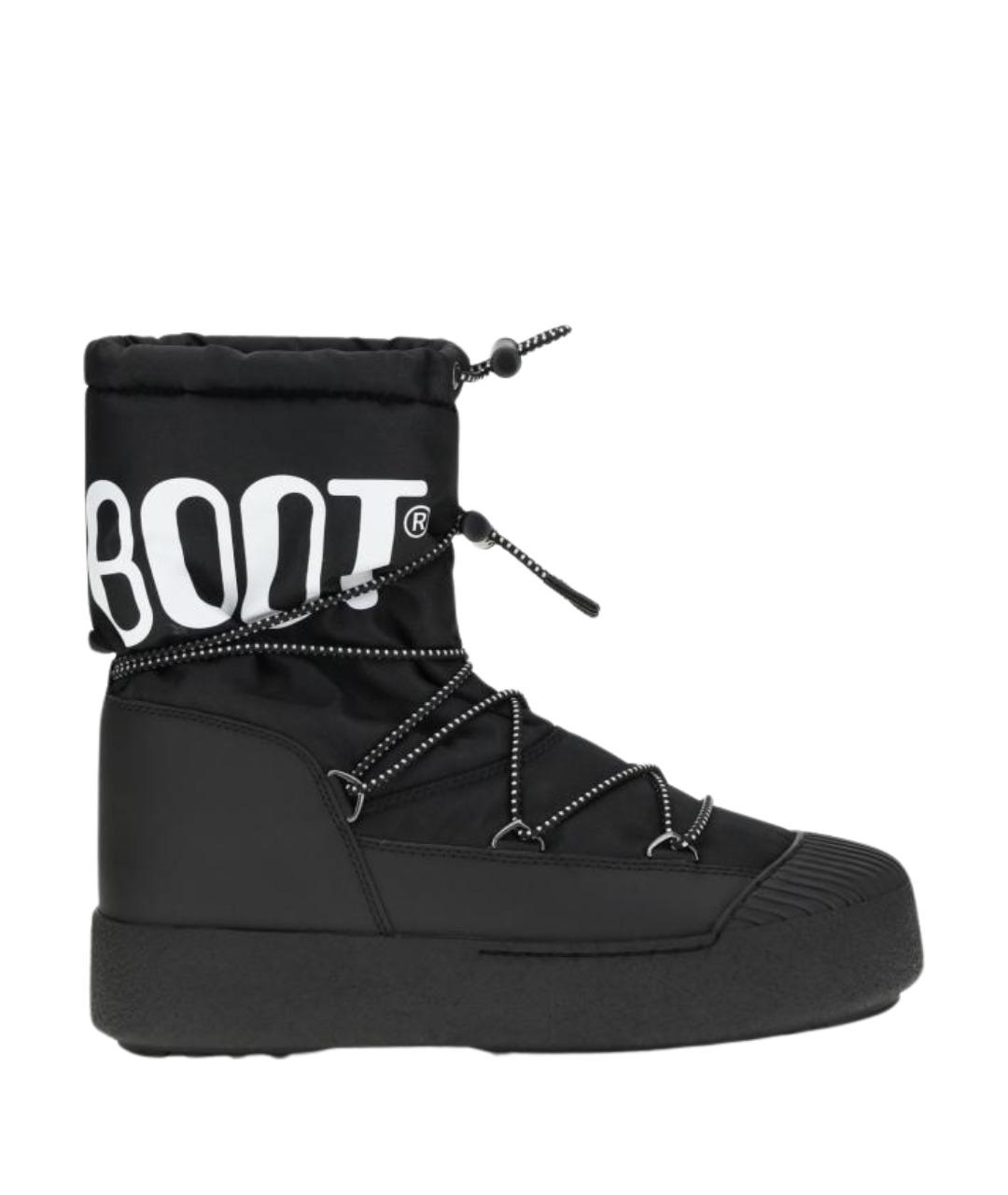 MOON BOOT Черные синтетические высокие ботинки, фото 1