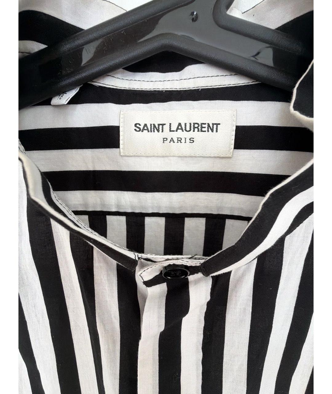SAINT LAURENT Черная хлопковая кэжуал рубашка, фото 3