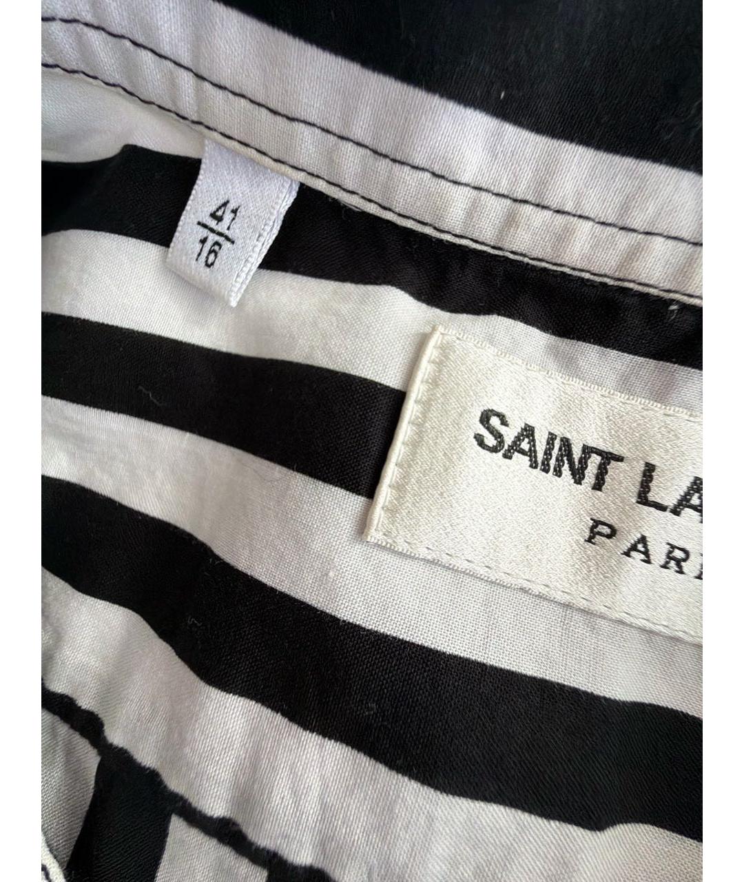 SAINT LAURENT Черная хлопковая кэжуал рубашка, фото 5