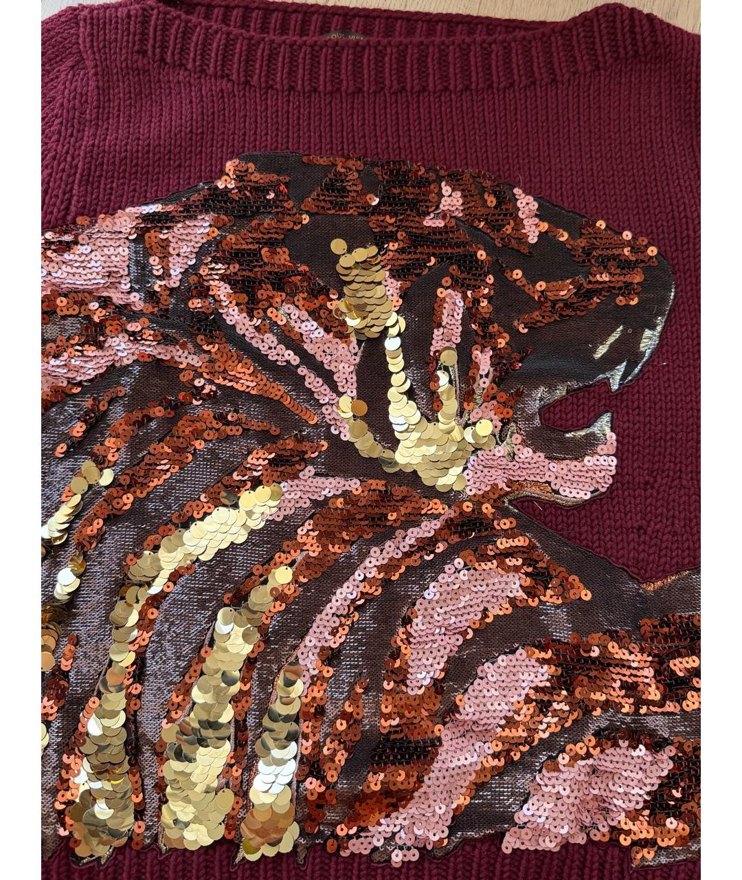 LOUIS VUITTON Бордовый кашемировый джемпер / свитер, фото 3