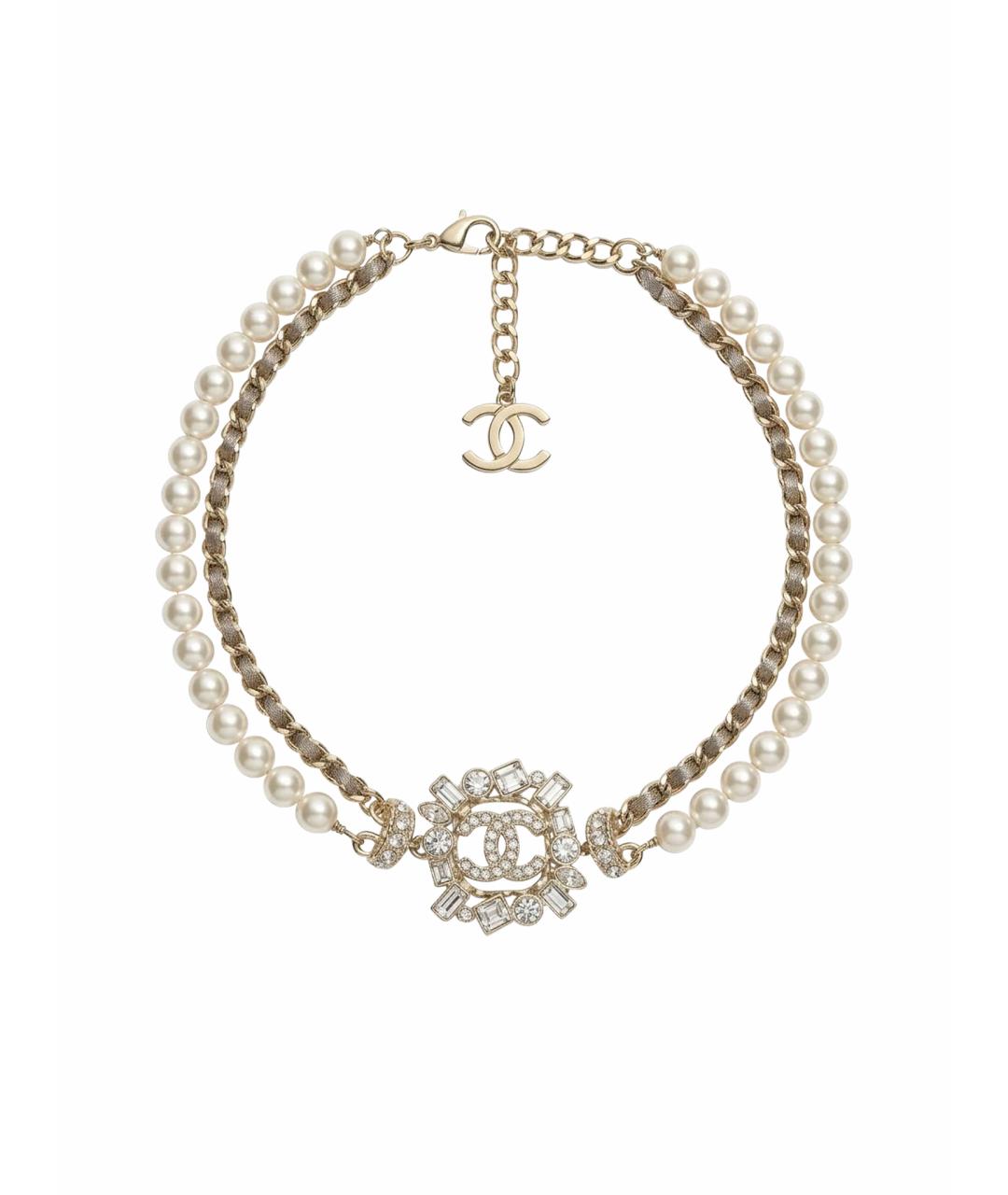 CHANEL Белое жемчужное колье, фото 1