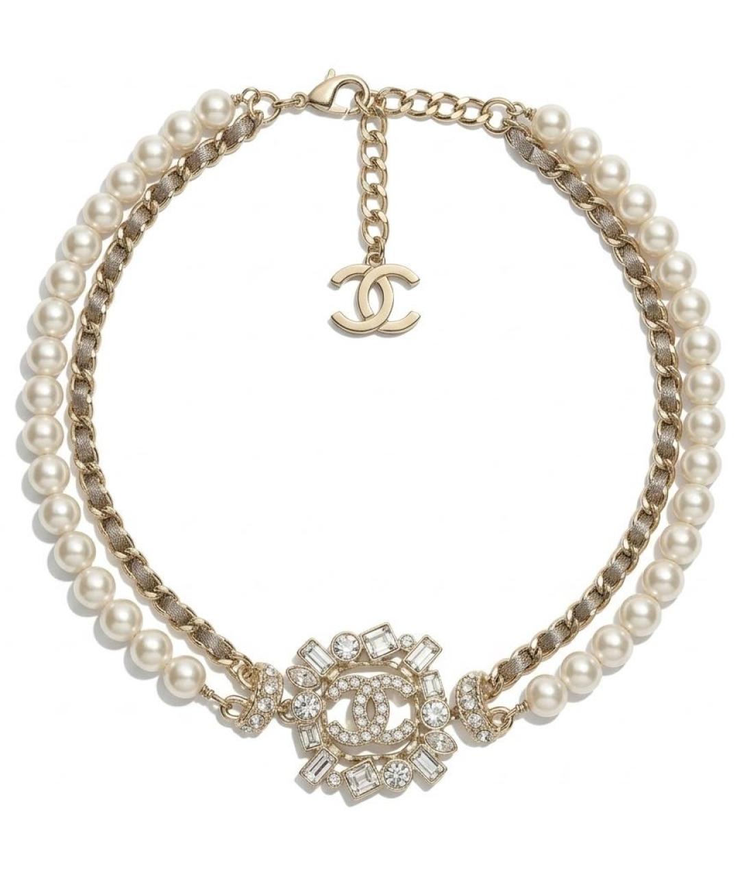 CHANEL Белое жемчужное колье, фото 6