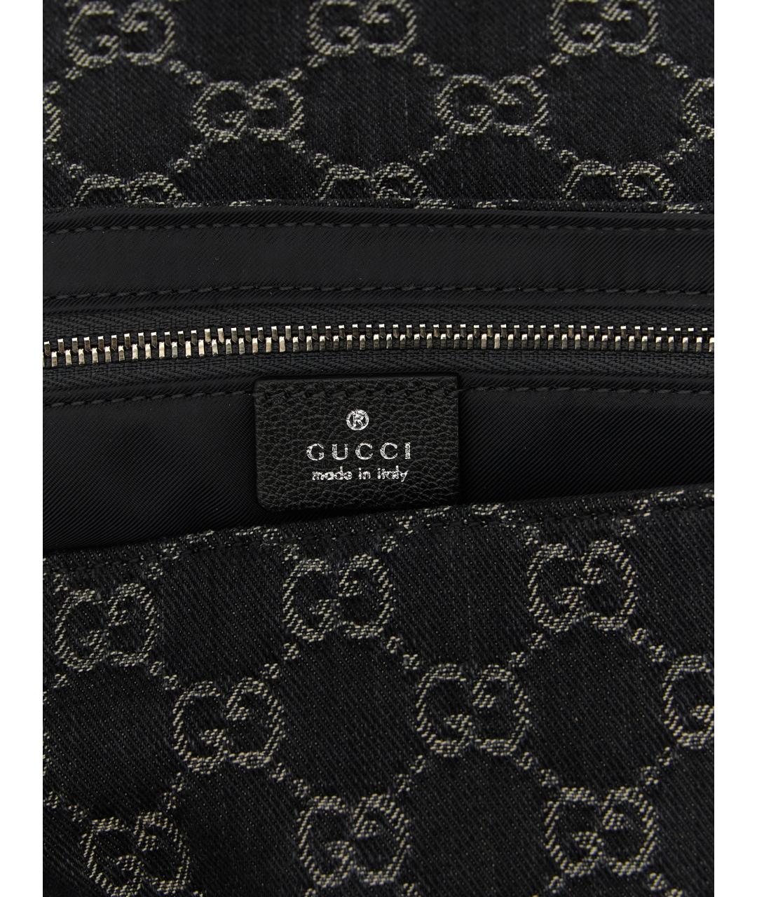 GUCCI Черная хлопковая сумка через плечо, фото 4