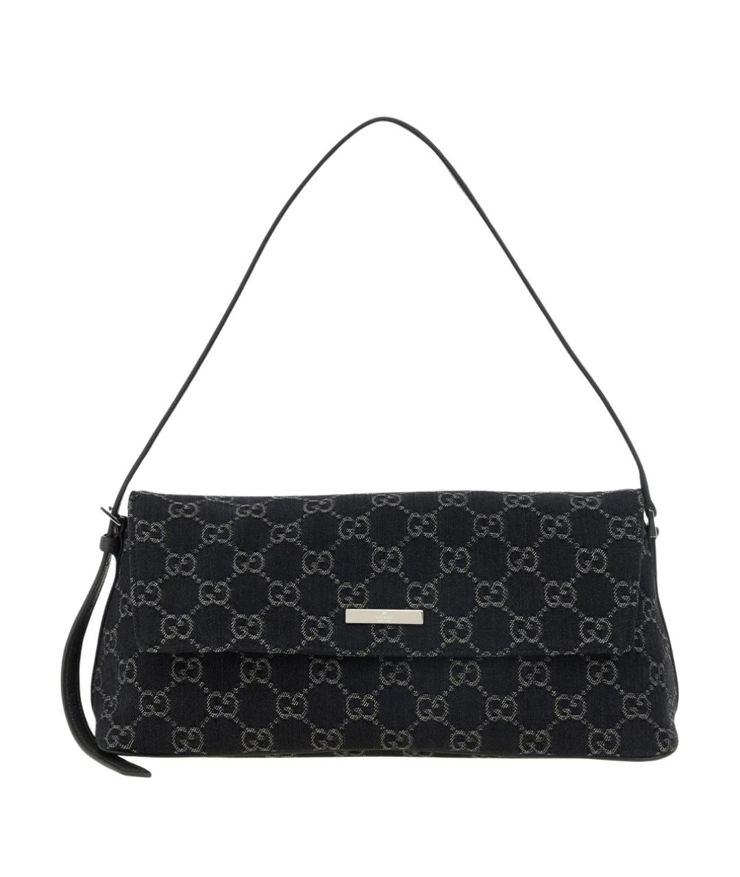 GUCCI Черная хлопковая сумка через плечо, фото 1
