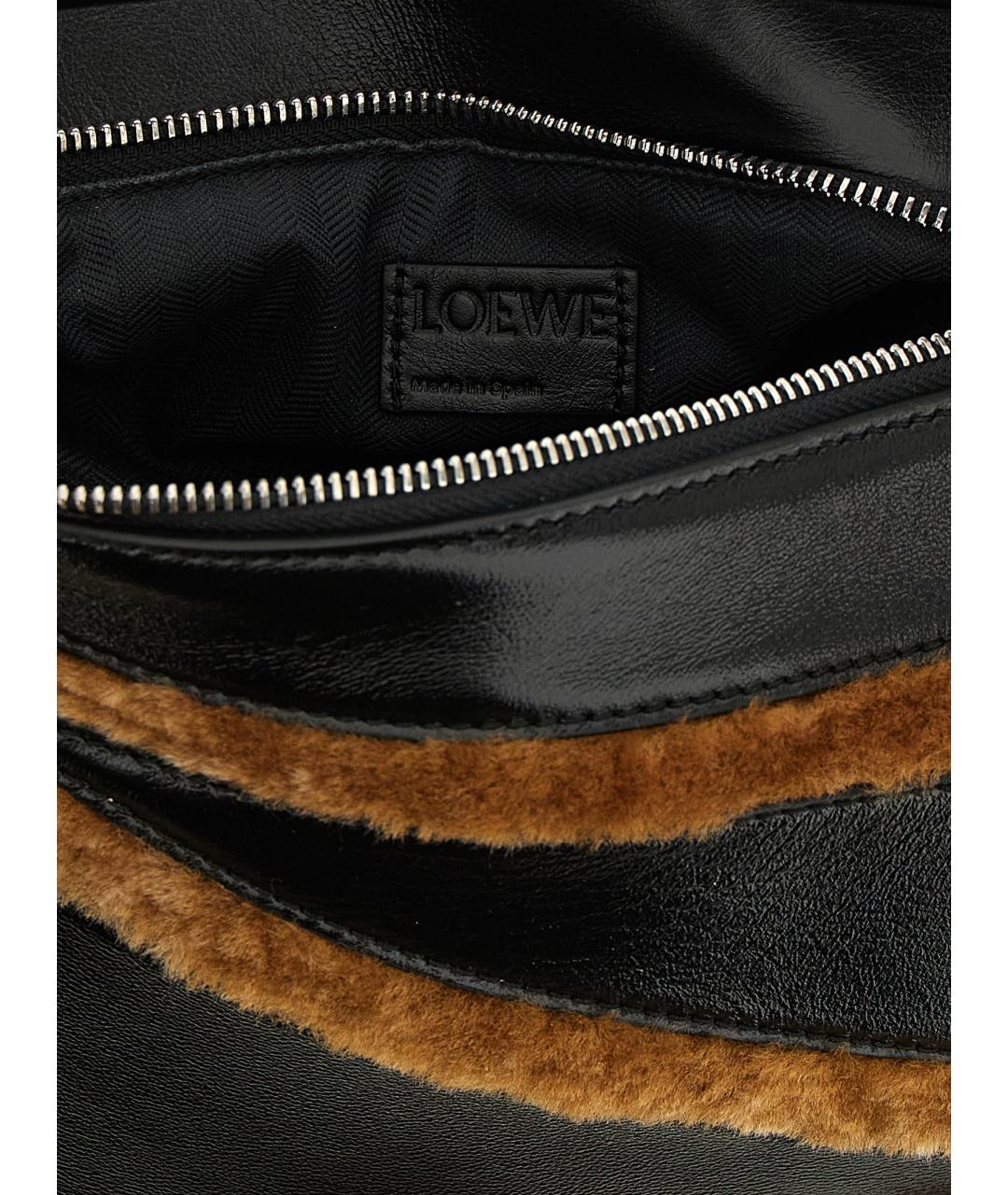 LOEWE Черная кожаная сумка через плечо, фото 4