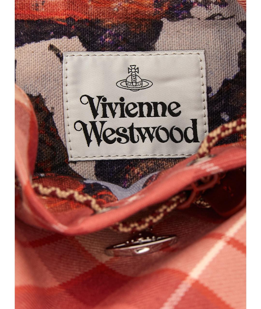 VIVIENNE WESTWOOD Розовая шерстяная сумка через плечо, фото 4